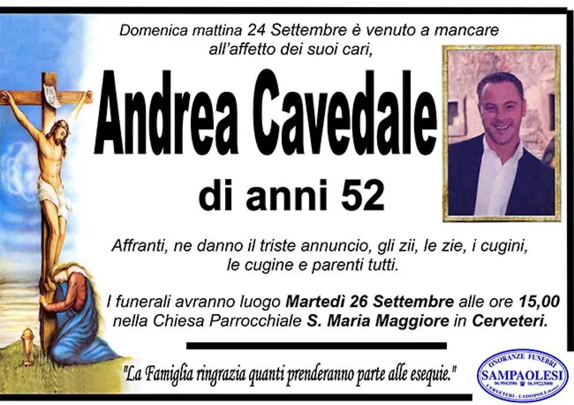 ANDREA CAVEDALE di anni 52