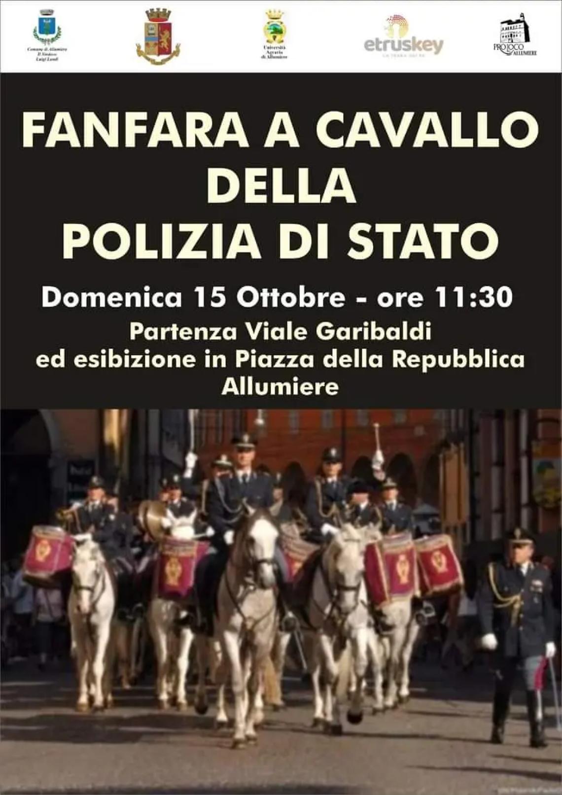 In collina arriva la Fanfara a cavallo della Polizia di Stato: domenica sfiler&agrave; per le vie del paese