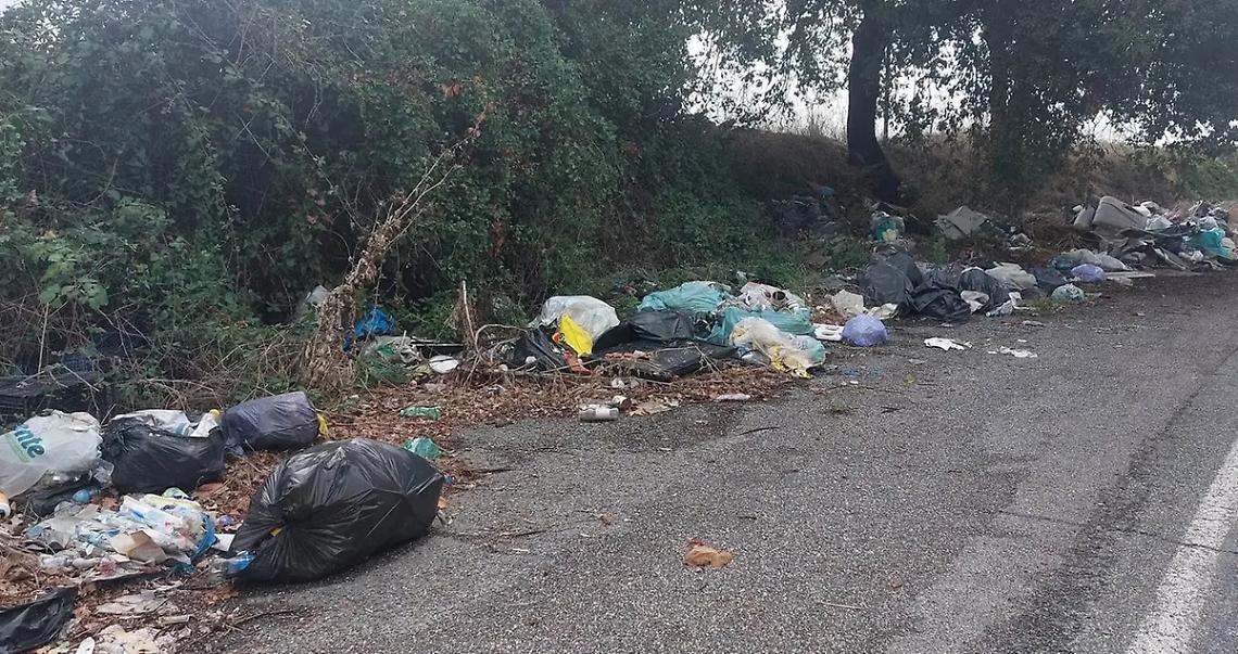 Non solo buche, in strada anche i rifiuti