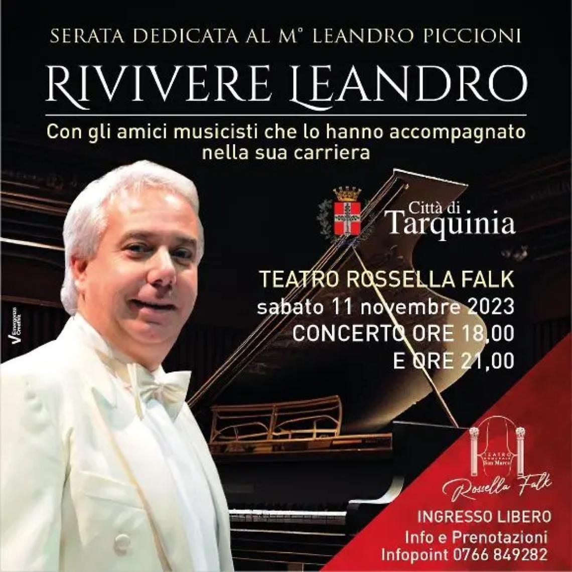 Tarquinia, Rivivere Leandro: una serata dedicata al grande maestro