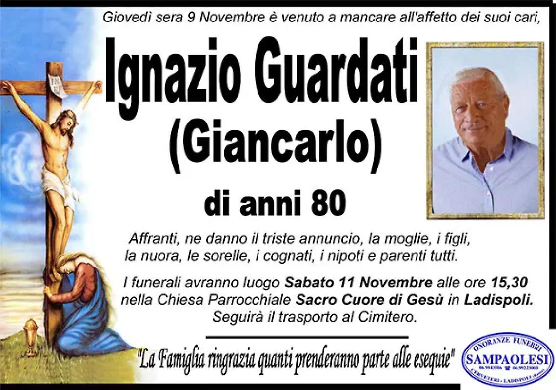 IGNAZIO GUARDATI (GIANCARLO) di anni 80