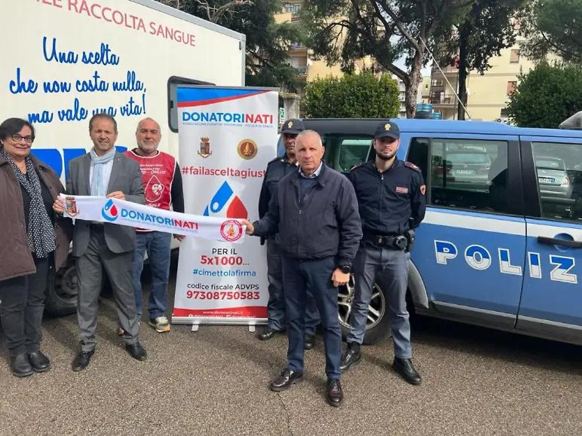 Tarquinia, trenta donazioni grazie all&rsquo;associazione della Polizia