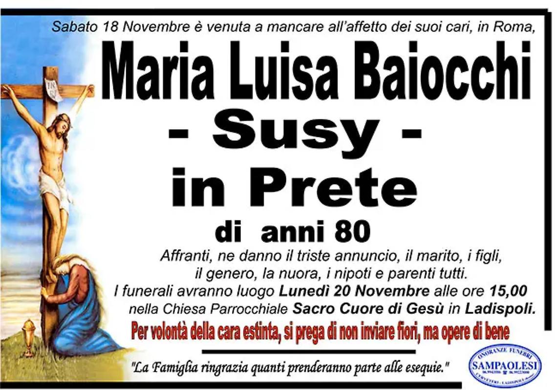 MARIA LUISA BAIOCCHI &ldquo;SUSY&rdquo; in PRETE di anni 80