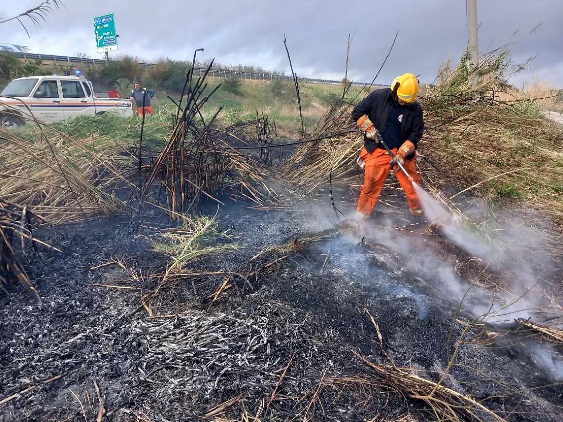 Incendio bordo strada a Tarquinia, uscita A12 per Monte Romano