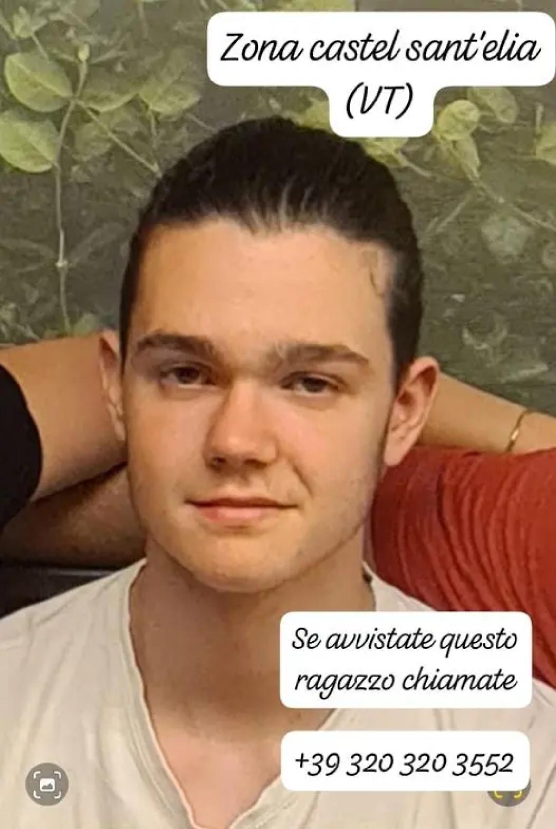 Castel Sant&rsquo;Elia: 16enne scomparso da casa