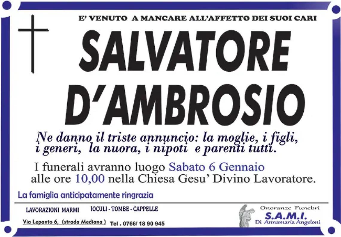 SALVATORE D&rsquo;AMBROSIO