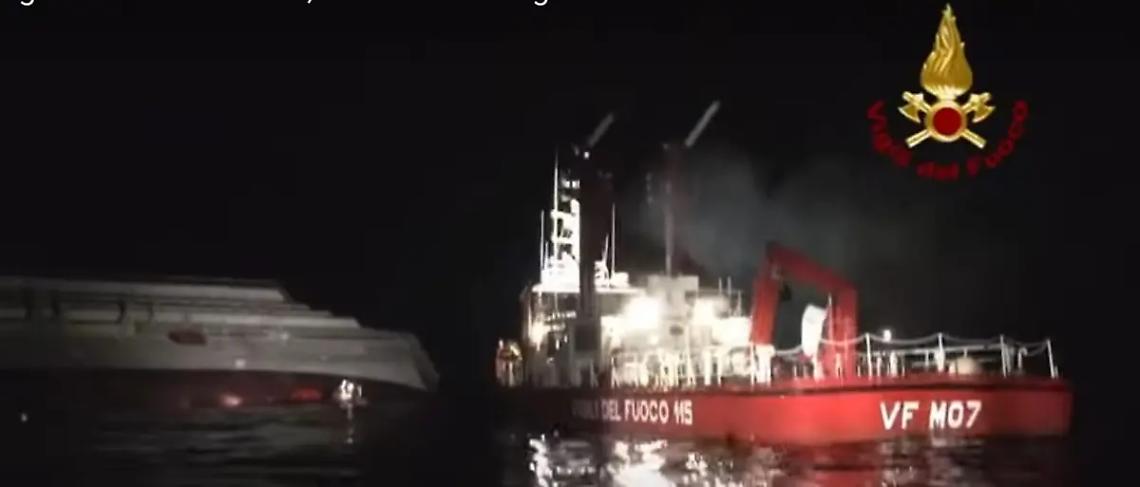 Naufragio Costa Concordia, i Vigili del fuoco: &laquo;Scenario surreale&raquo;