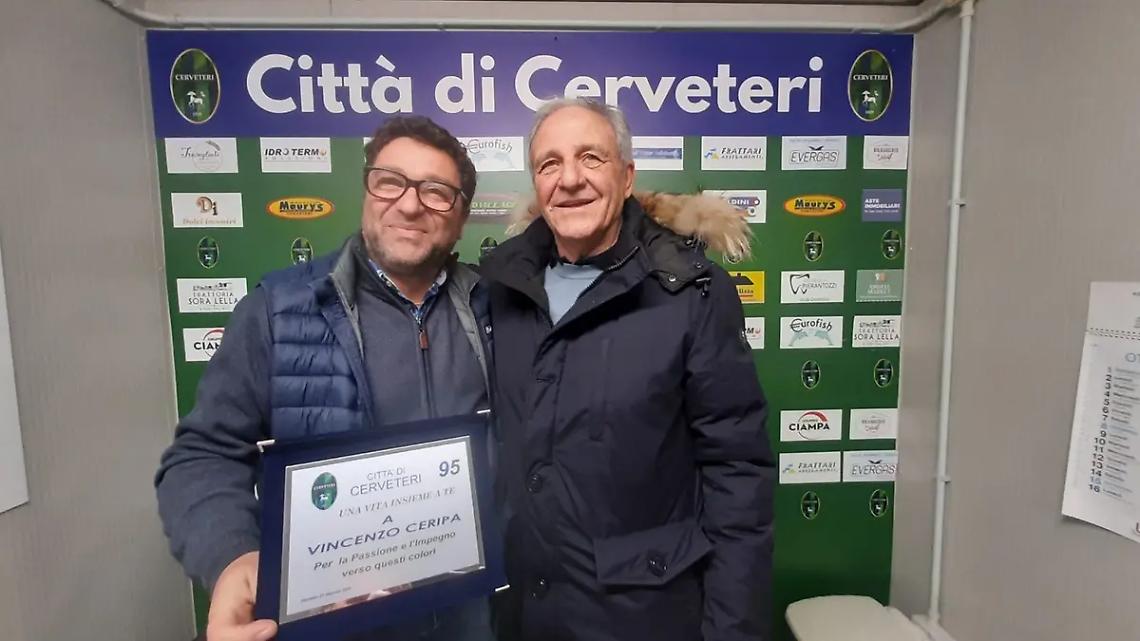 Il Citt&agrave; di Cerveteri omaggia Vincenzo Ceripa