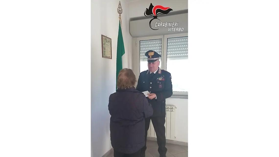 Canepina: truffata dal finto amico di suo nipote, i carabinieri le restituiscono i soldi