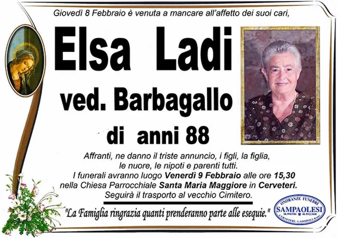 ELSA LADI ved. BARBAGALLO di anni 88