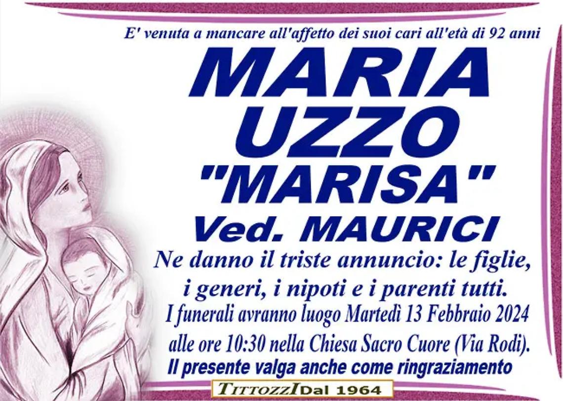 MARIA UZZO &ldquo;MARISA&rdquo; ved. MAURICI