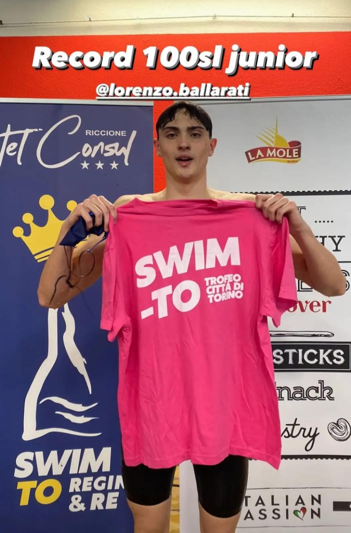 Lorenzo Ballarati vince i 50 farfalla e i 100 stile