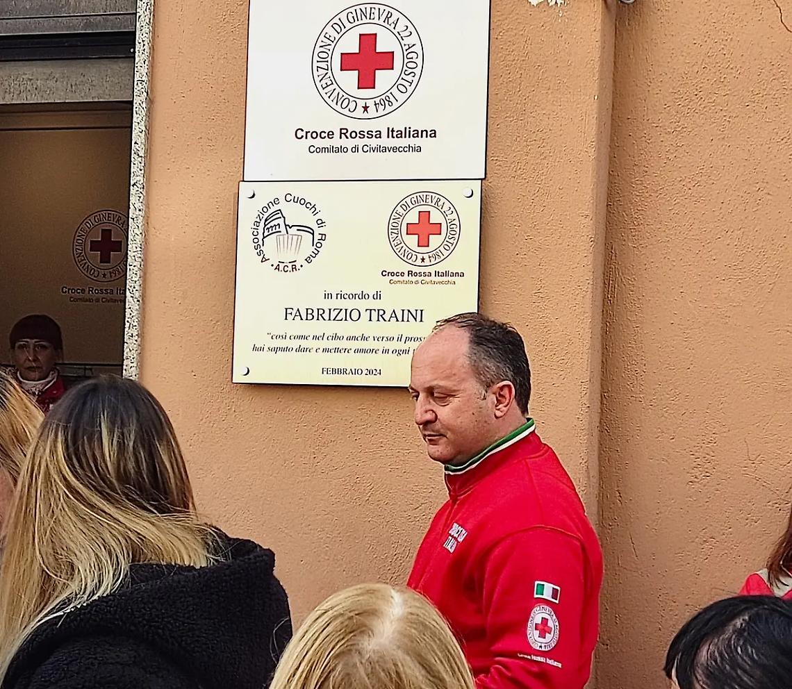 Croce rossa, una targa per ricordare lo chef Fabrizio Traini
