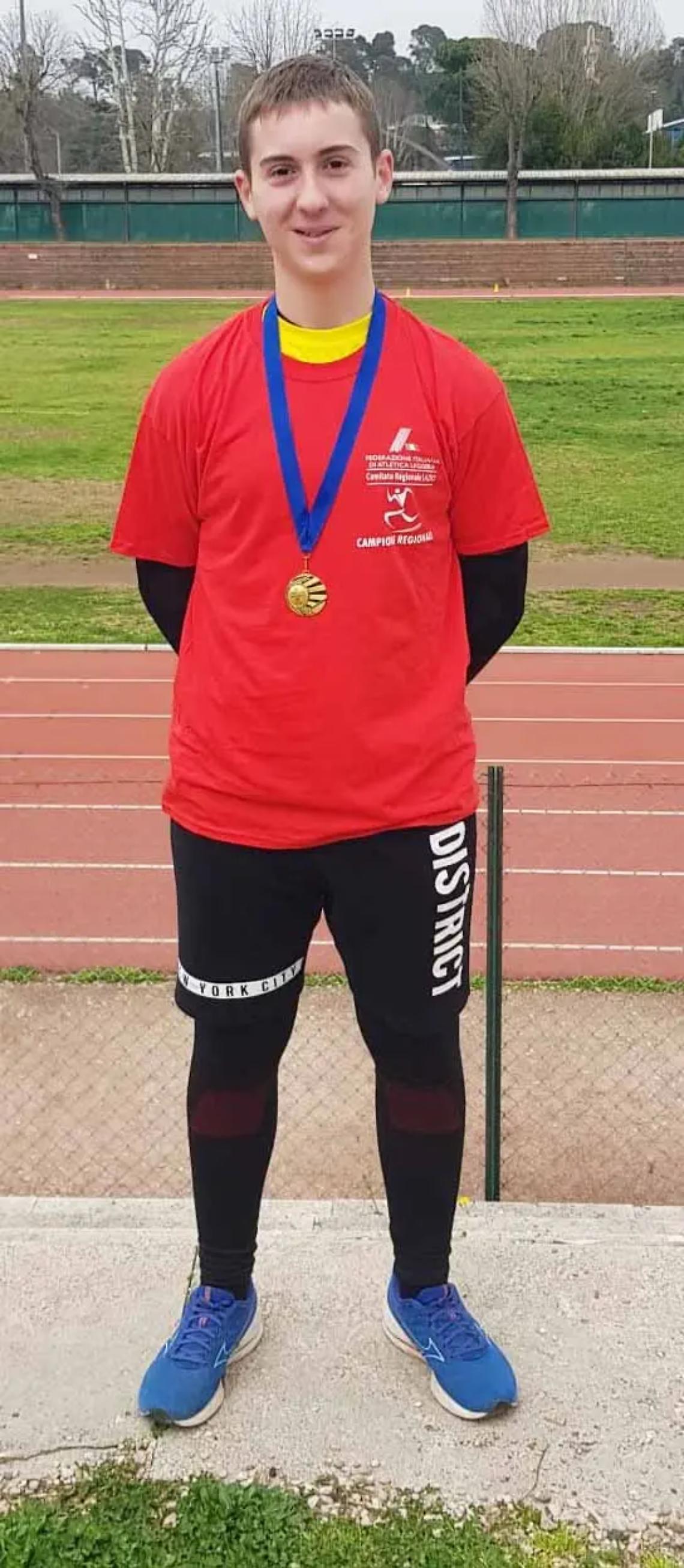 Finass Assicurazioni Atletica Viterbo, Cianchelli si aggiudica il titolo regionale Cadetti nel lancio del martello