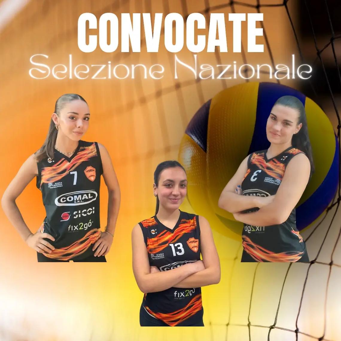 Faedda, Camilli e Garbuglia convocate al CQN