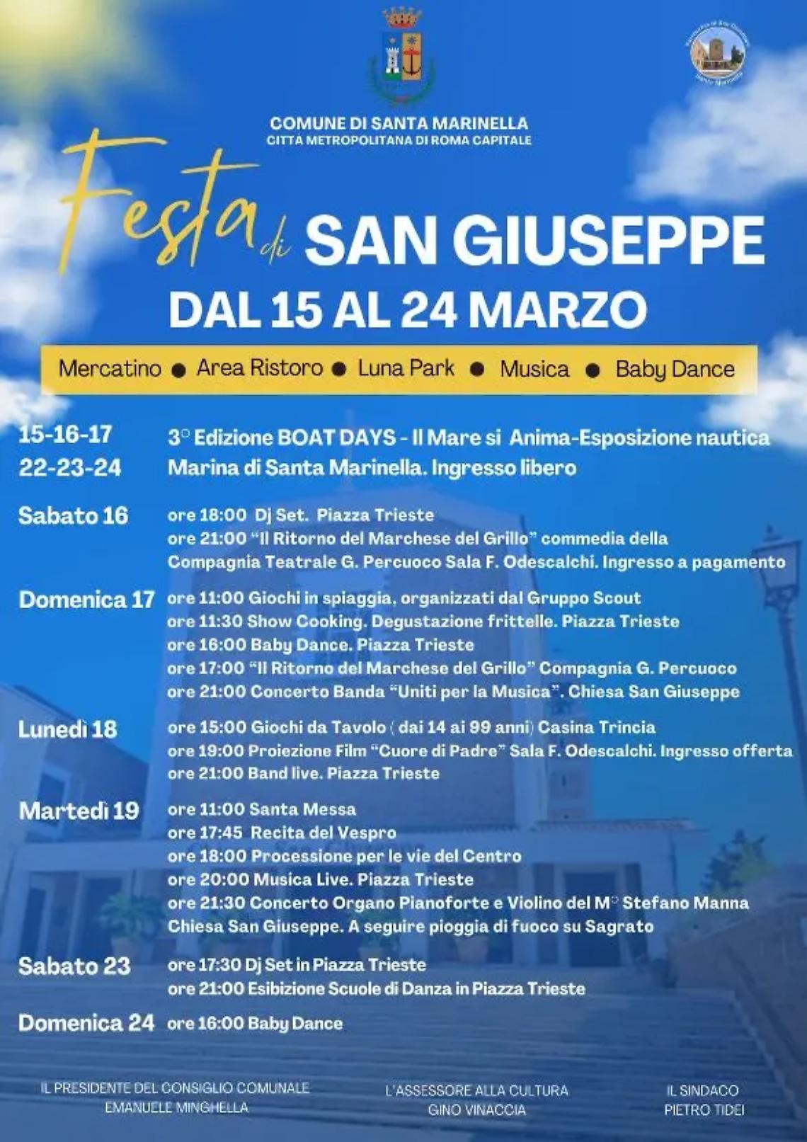 Da domani via ai festeggiamenti per San Giuseppe fino al 24 marzo