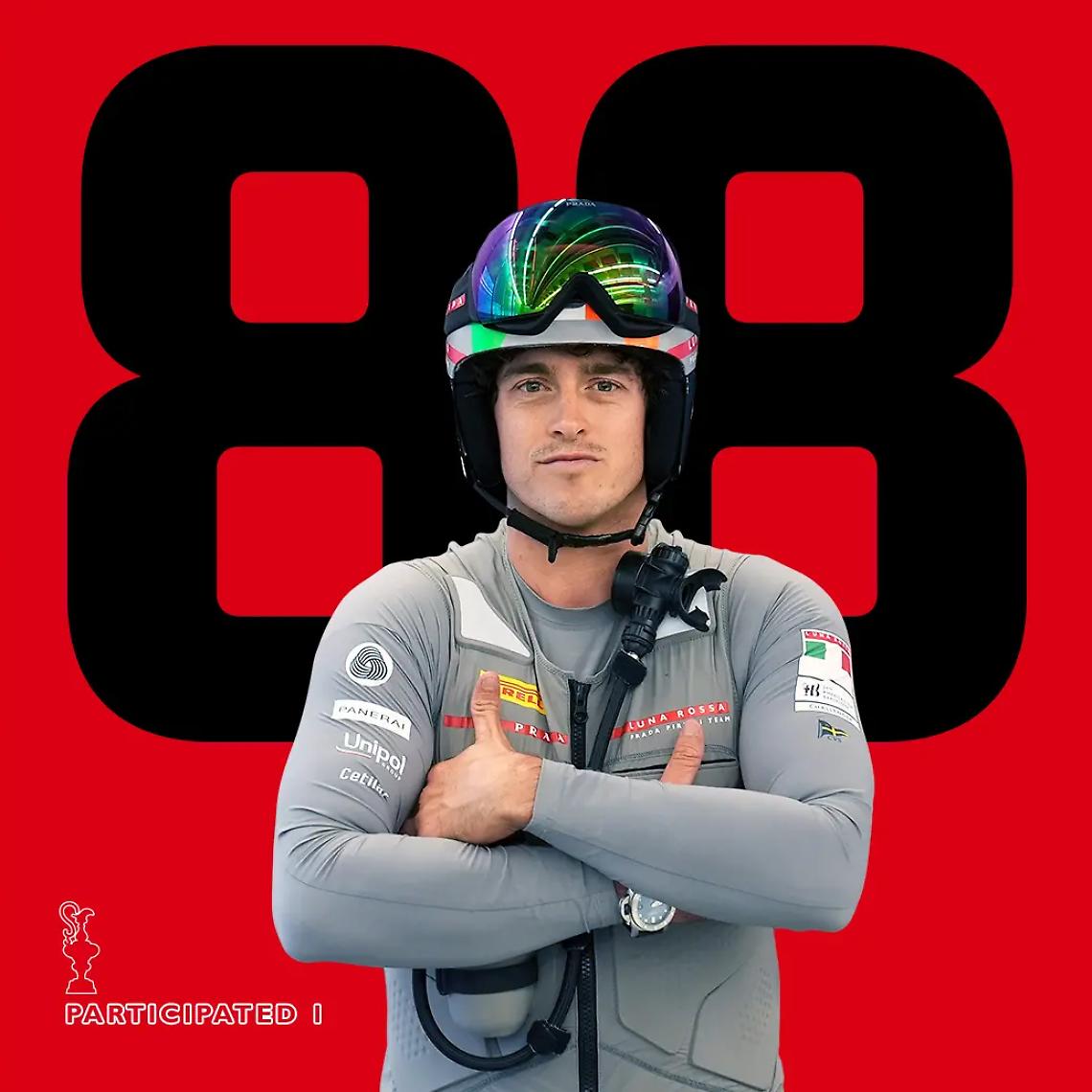 Mattia Camboni nel Power Team di Luna Rossa