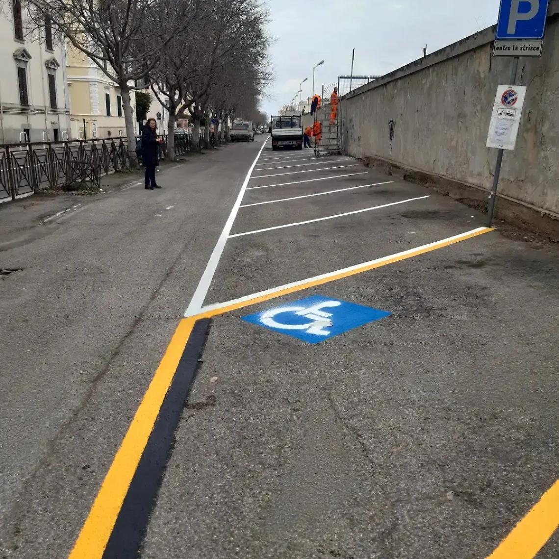 Lavori in corso al parcheggio di viale della Vittoria