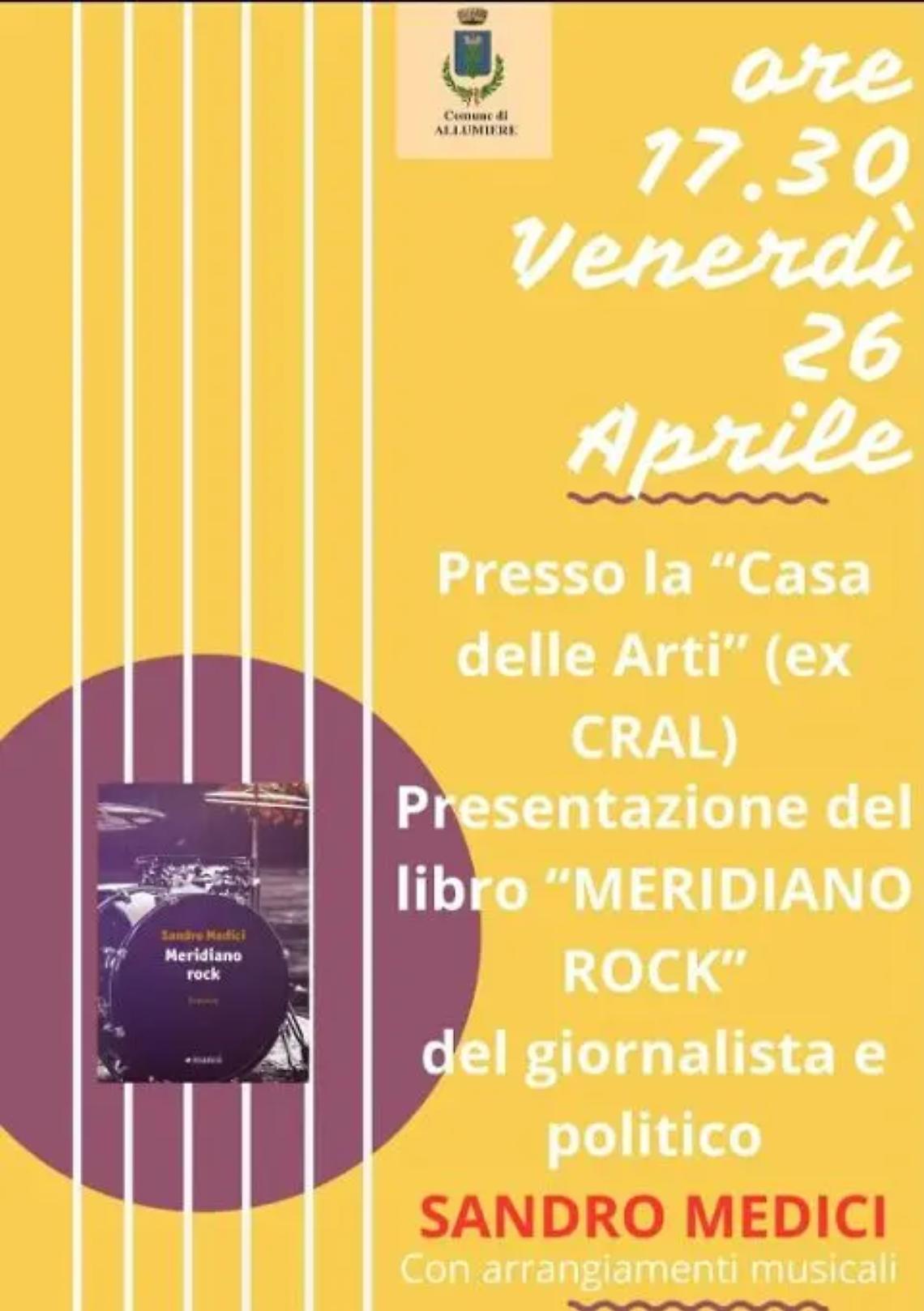 &ldquo;Meridiano Rock&rdquo;, ad Allumiere la presentazione del libro di Sandro Medici