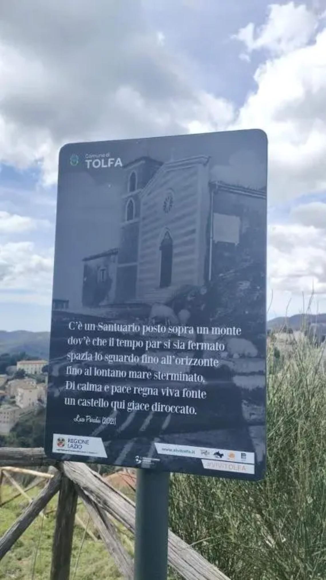 Frammenti di poesie di autori locali lungo il percorso di ascesa alla Rocca di Tolfa
