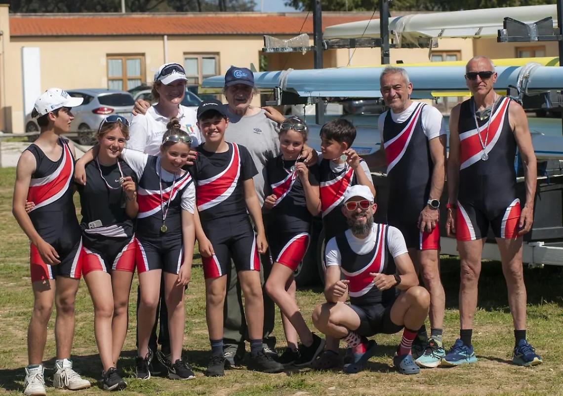 Il Circolo Canottieri Civitavecchia pi&ugrave; volte a medaglia a Sabaudia