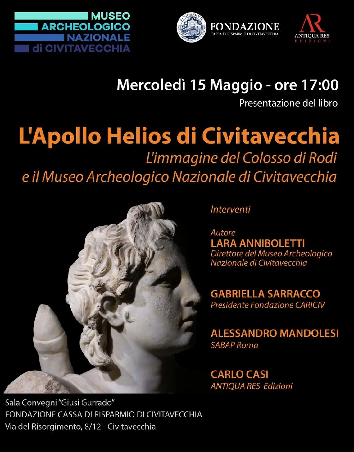 L&rsquo;Apollo Helios di Civitavecchia, mercoled&igrave; la presentazione del libro