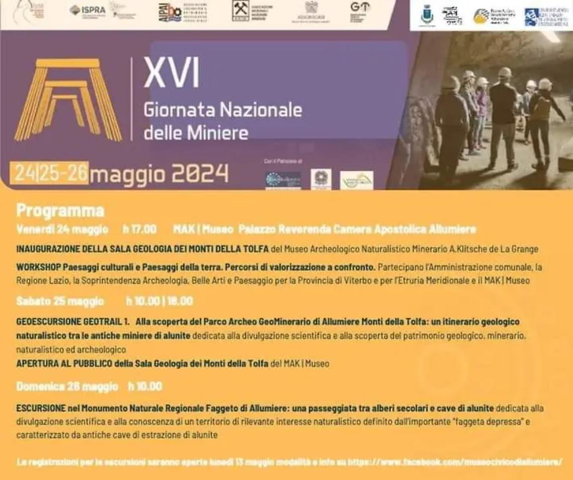 "Giornata Nazionale delle Miniere Allumiere": Luciana Giacopini e il suo staff al lavoro