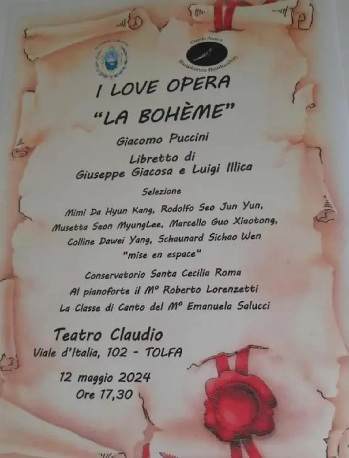 &ldquo;I Love Opera&rdquo;, a Tolfa arriva l&rsquo;opera lirica