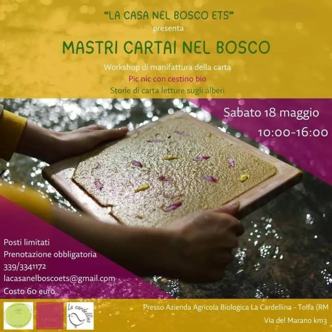 &ldquo;Mastri cartai nel bosco&rdquo;, una giornata dedicata alla cultura in mezzo alla natura