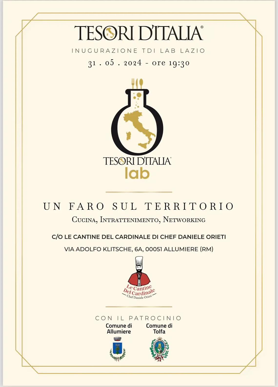 Un faro sul territorio: cucina, intrattenimento e networking alla Grotta del cardinale