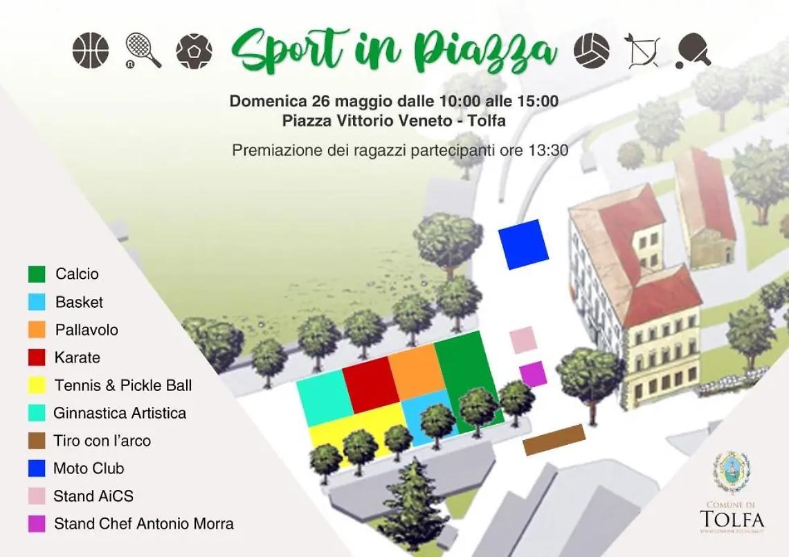 Viaggio dei 100 anni e sport in piazza a Tolfa