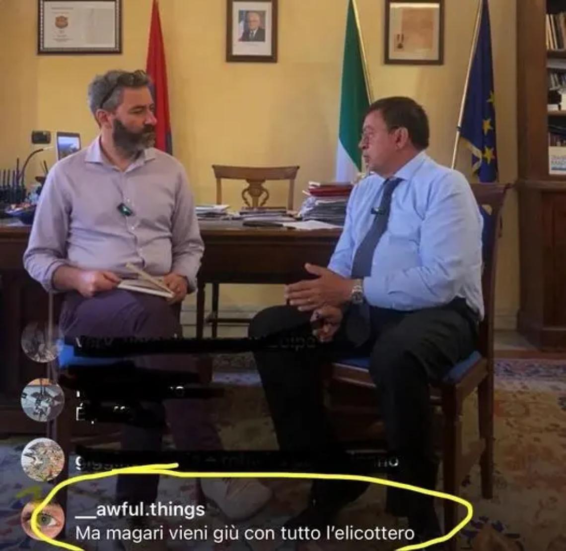 Insulto senza precedenti durante l&rsquo;intervista a Giulivi: indignazione e solidariet&agrave; al sindaco