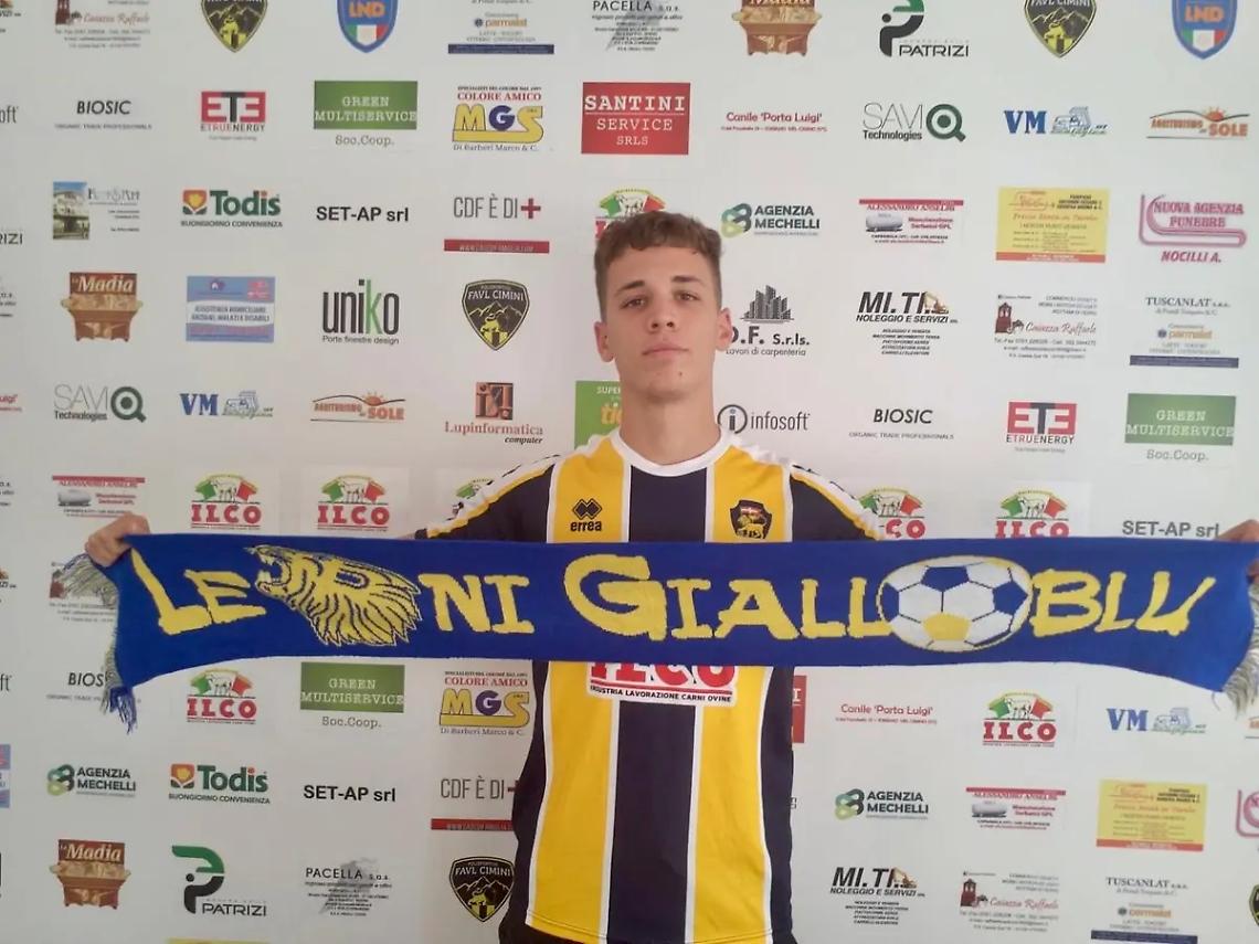 Favl Cimini Viterbo, altro giro e altra conferma: resta in gialloblu il difensore Alessandro Pompei