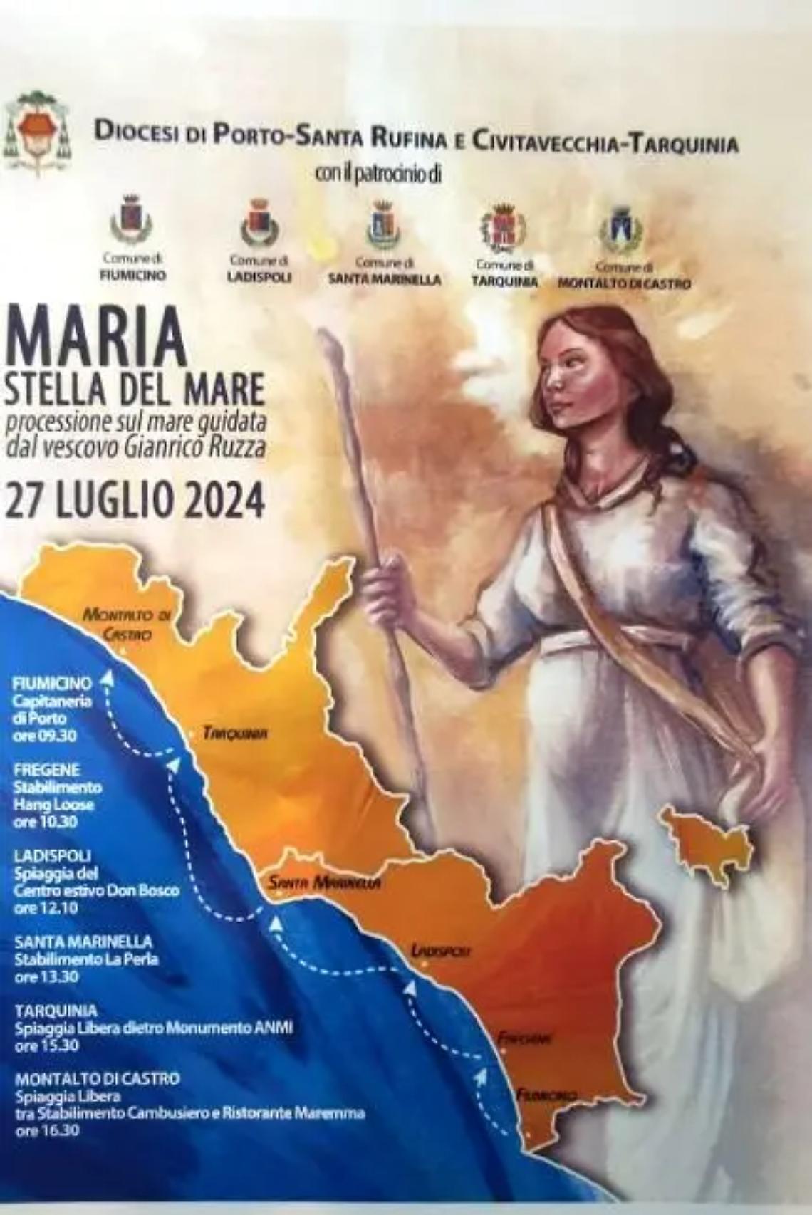 La processione &ldquo;Maria Stella di Mare&rdquo; far&agrave; tappa a Ladispoli
