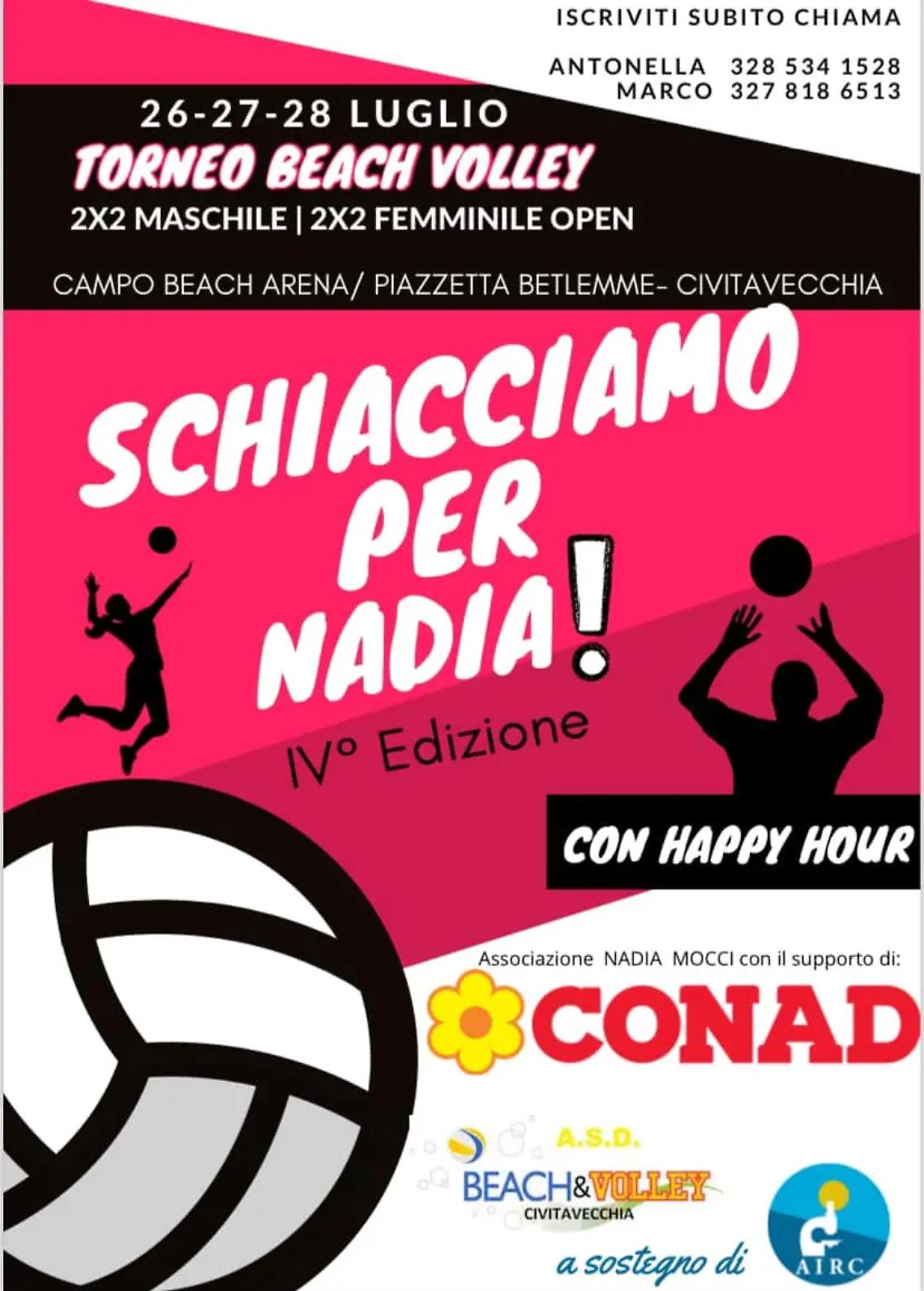 Alla Beach Arena &ldquo;Schiacciamo per Nadia&rdquo;