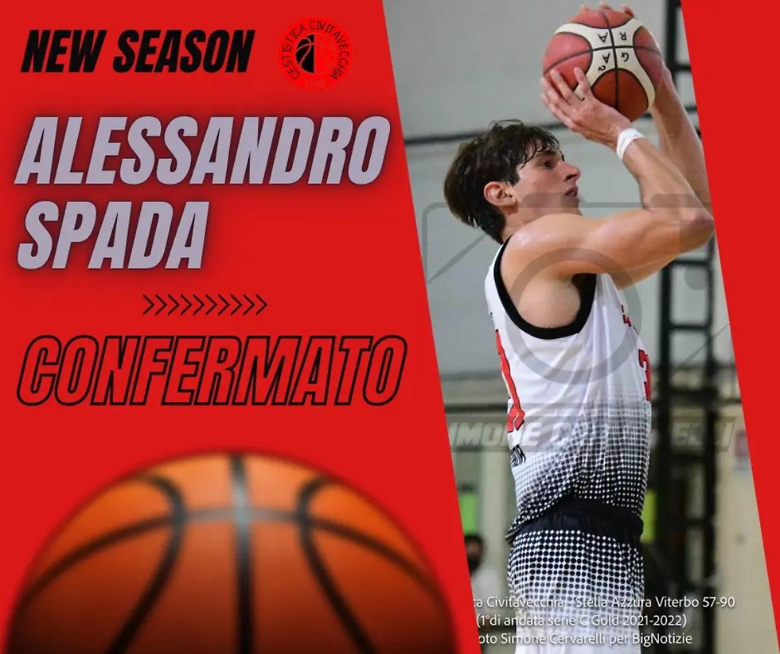 Alessandro Spada torna a vestire la maglia numero 30 della Cestistica