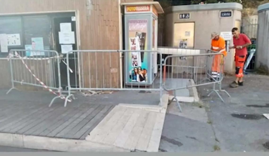 Lavori nella sede degli autisti di Francigena