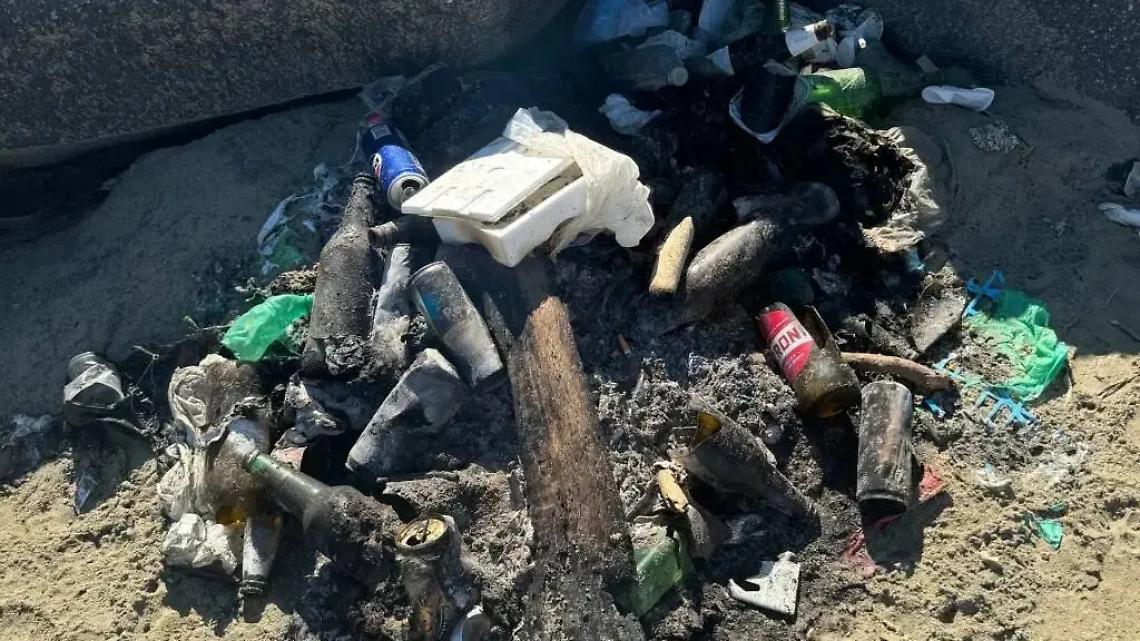 Rifiuti abbandonati sul lungomare