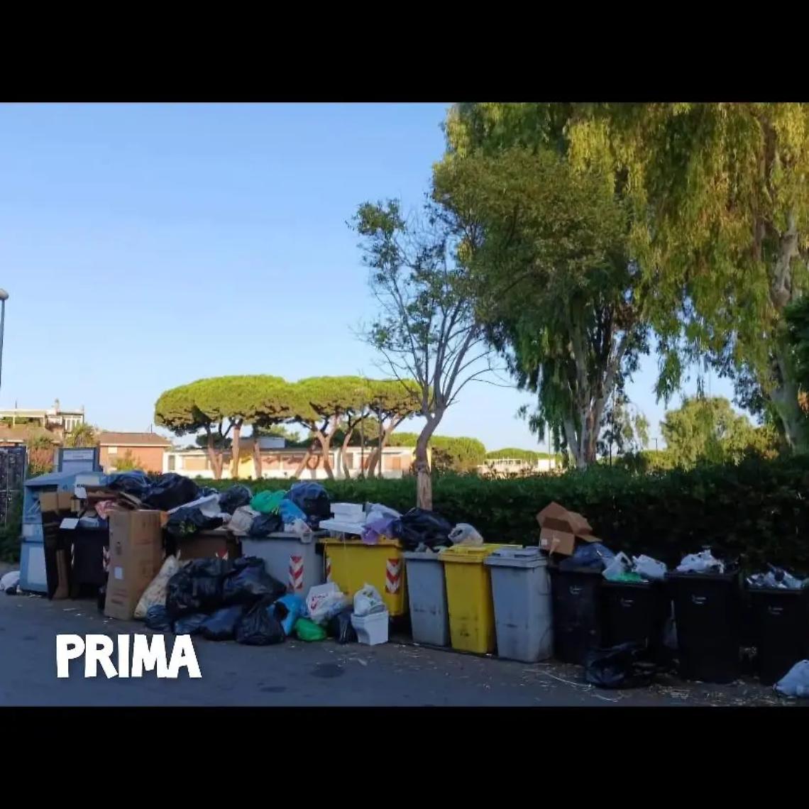 Rifiuti abbandonati a Santa Marinella: chiusi a chiave i bidoni di via Enrico Fermi