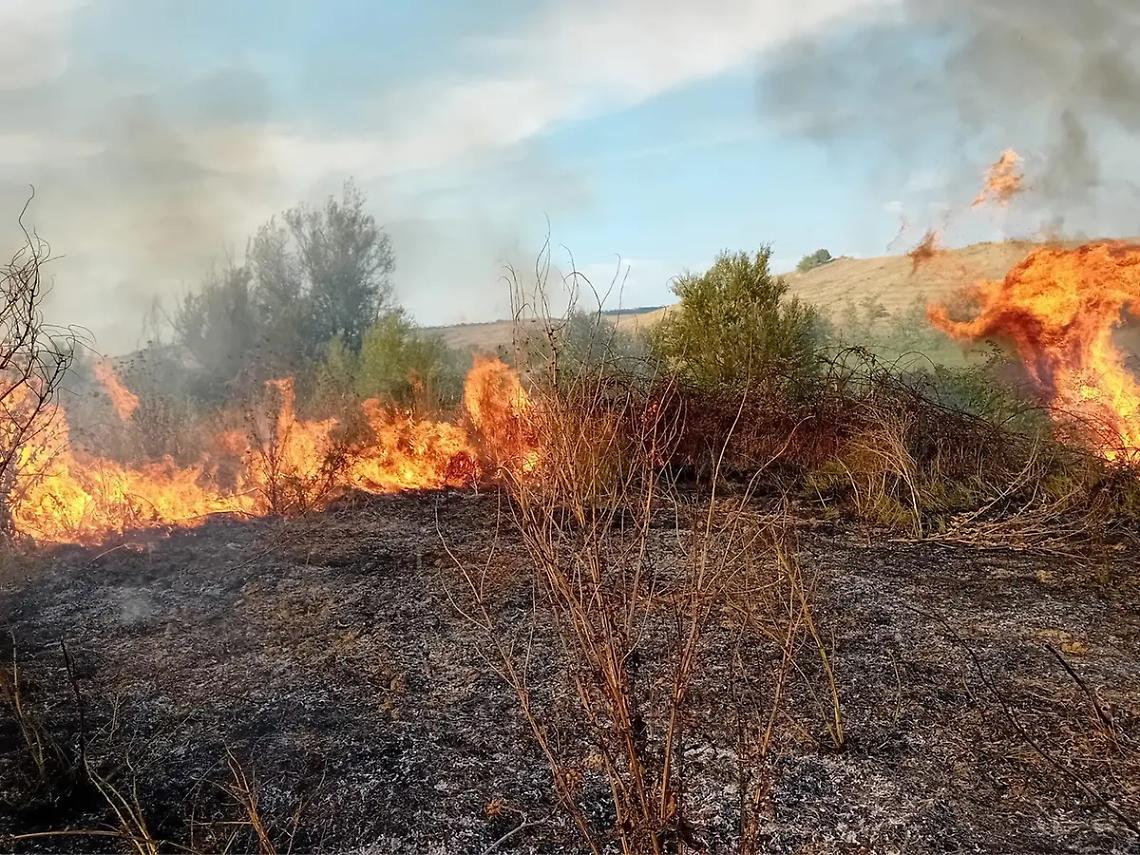 Tarquinia, incendio alla Civita