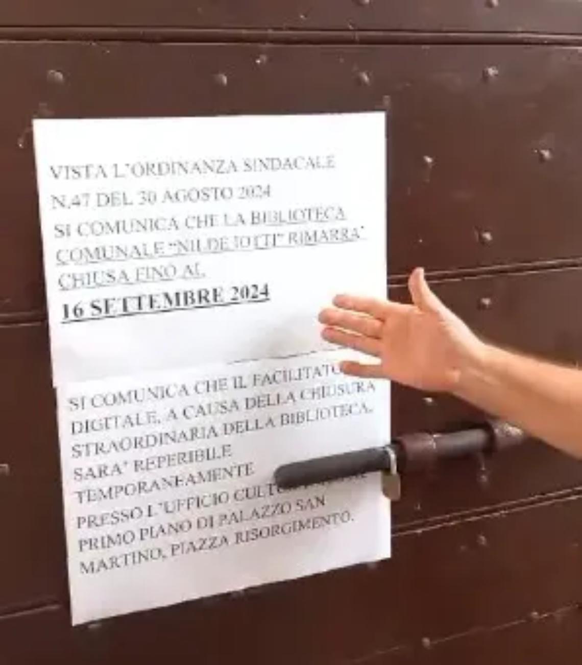 &laquo;Carenza personale, chiusa la biblioteca&raquo;