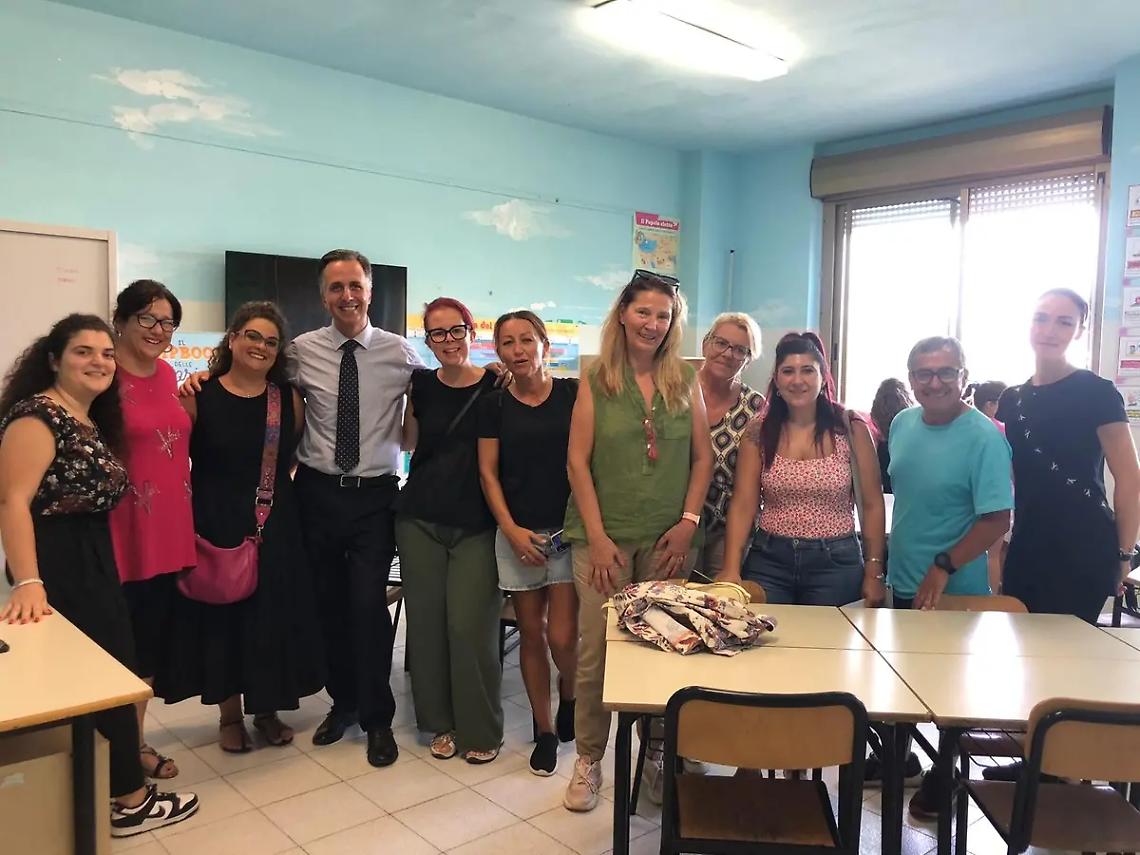 Taglio del nastro per il nuovo plesso Livatino