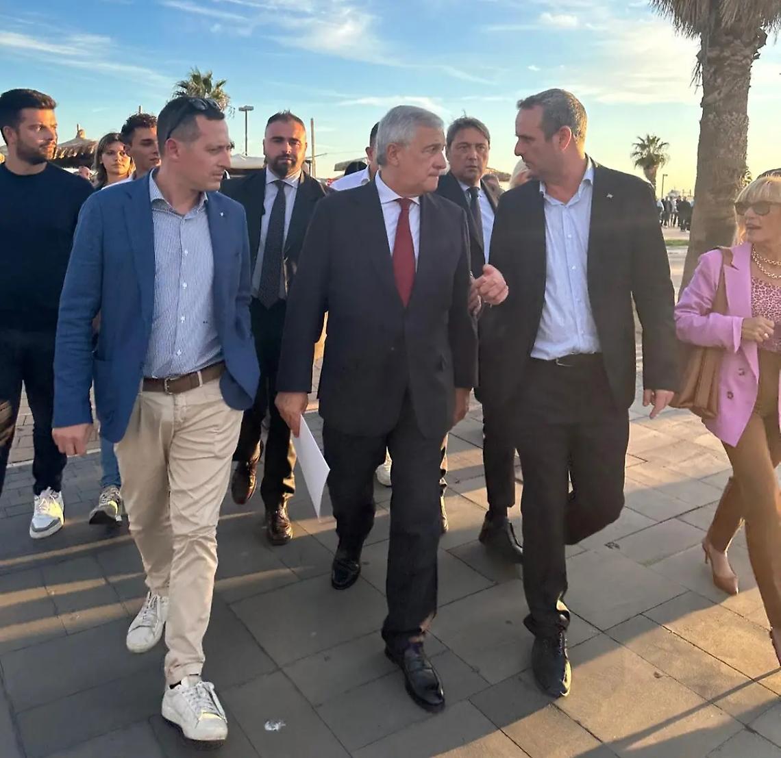 Il vicepremier Antonio Tajani a Civitavecchia per l&rsquo;inaugurazione di una nave Msc