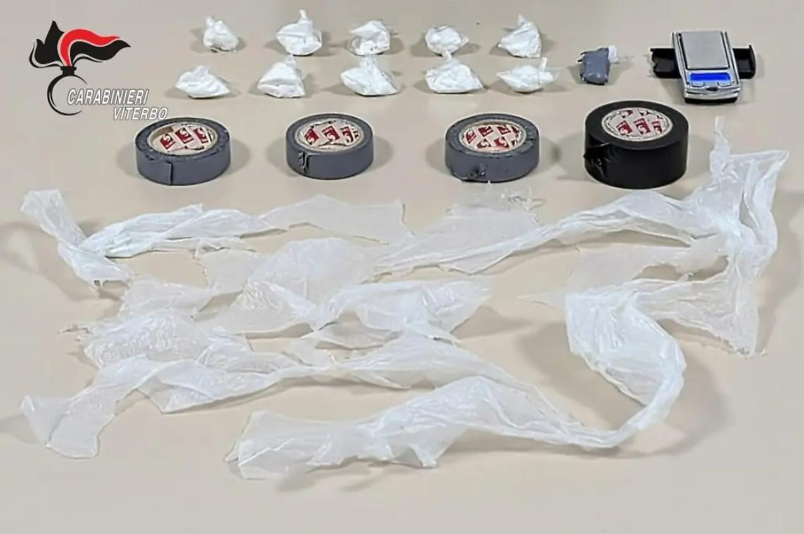 Arrestata una coppia di viterbesi trovata con 27 grammi di cocaina