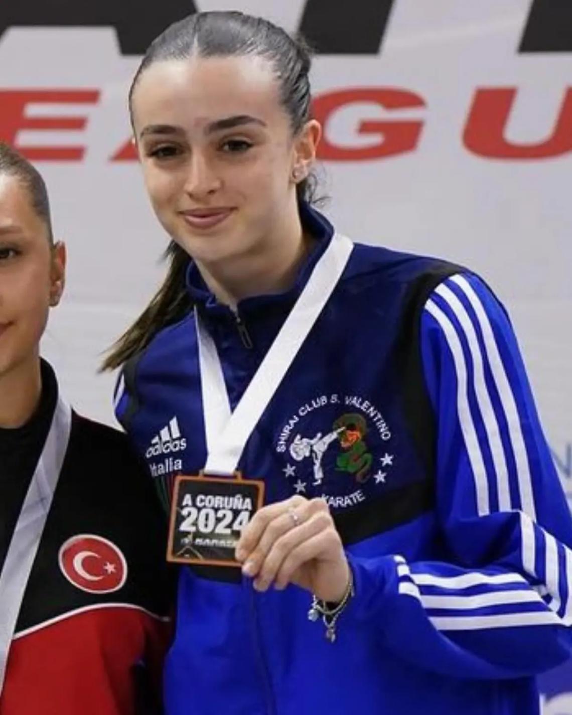 Ludovica Legittimo con la Nazionale Juniores ai Mondiali di Jesolo