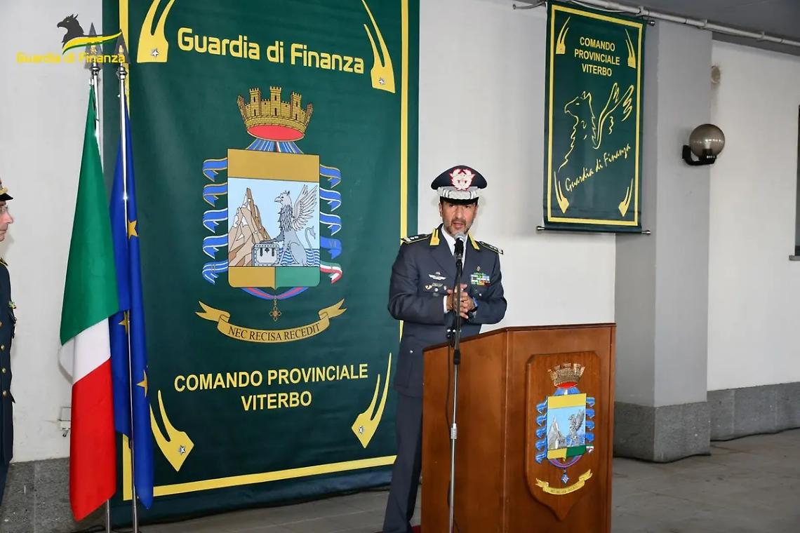 Il comandante La Malfa in visita alla Guardia di Finanza di Viterbo