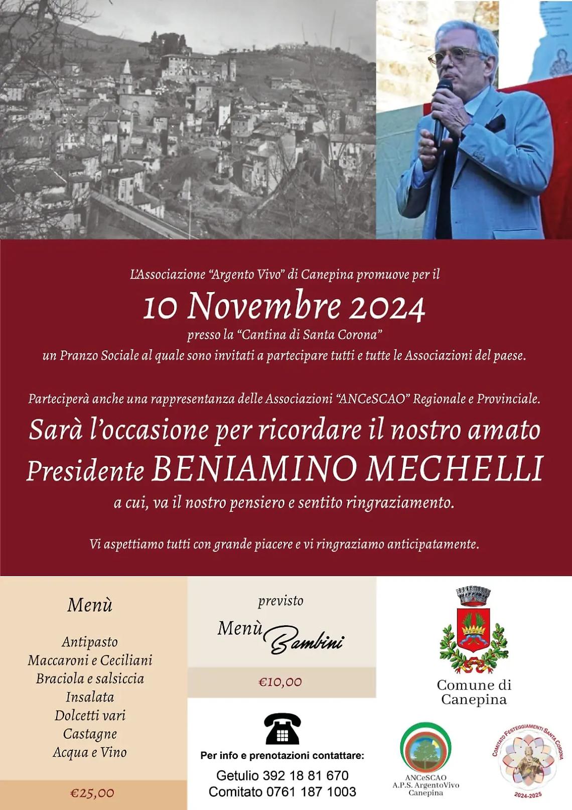 Canepina ricorda Beniamino Mechelli