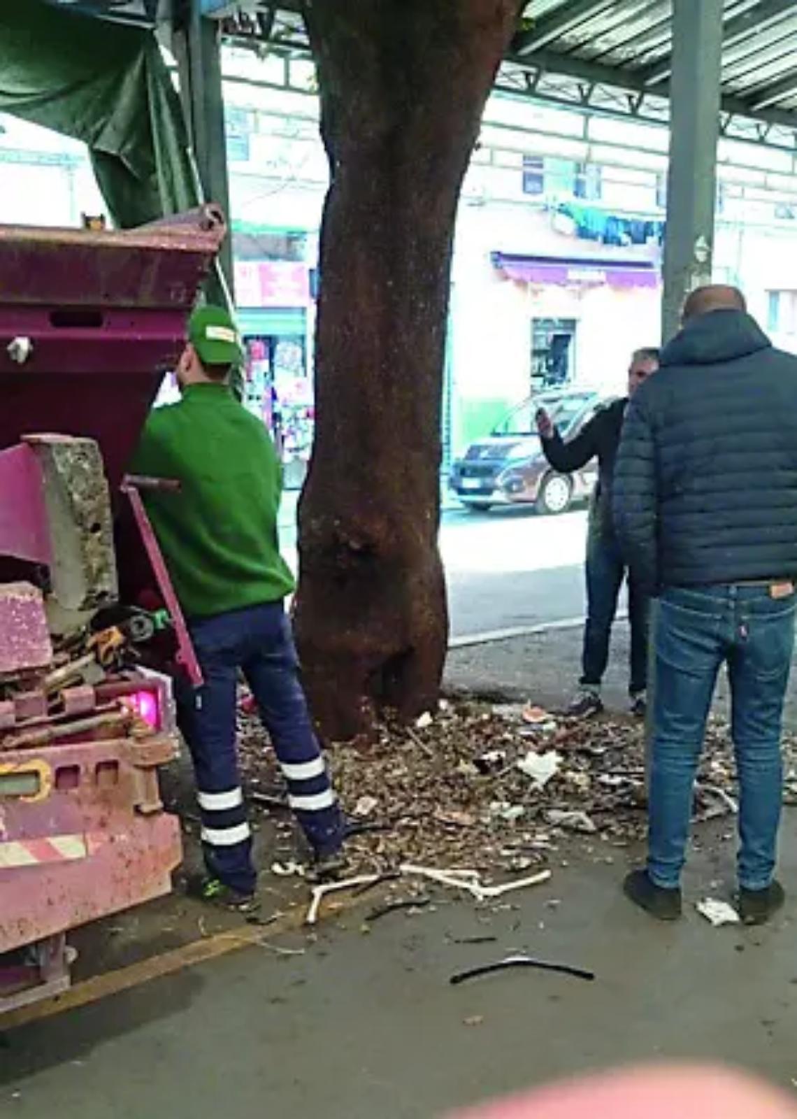 Piazza Regina Margherita, rimozione rifiuti vari e dei vecchi banchi