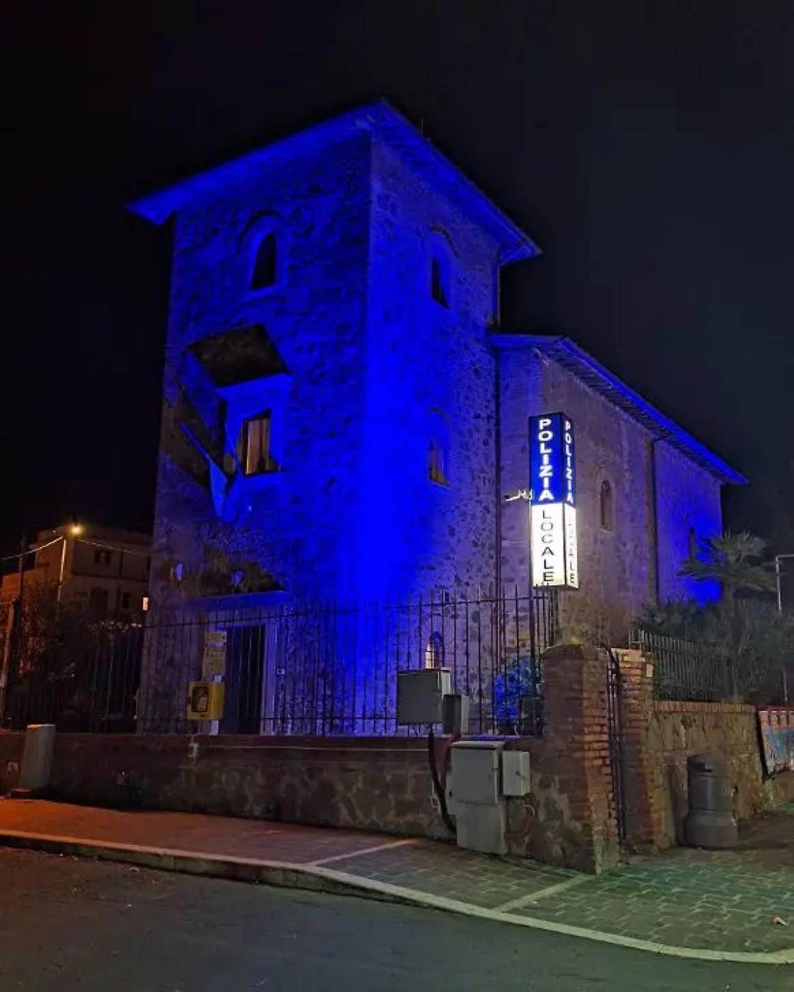 Il Castelletto illuminato di blu in occasione della Giornata internazionale dell&rsquo;infanzia e dell&rsquo;adolescenza