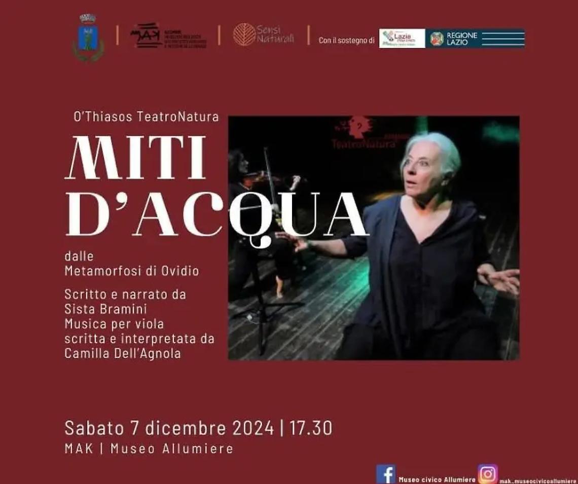 Miti d&rsquo;acqua: spettacolo di narrazione per voce viola e genius loci